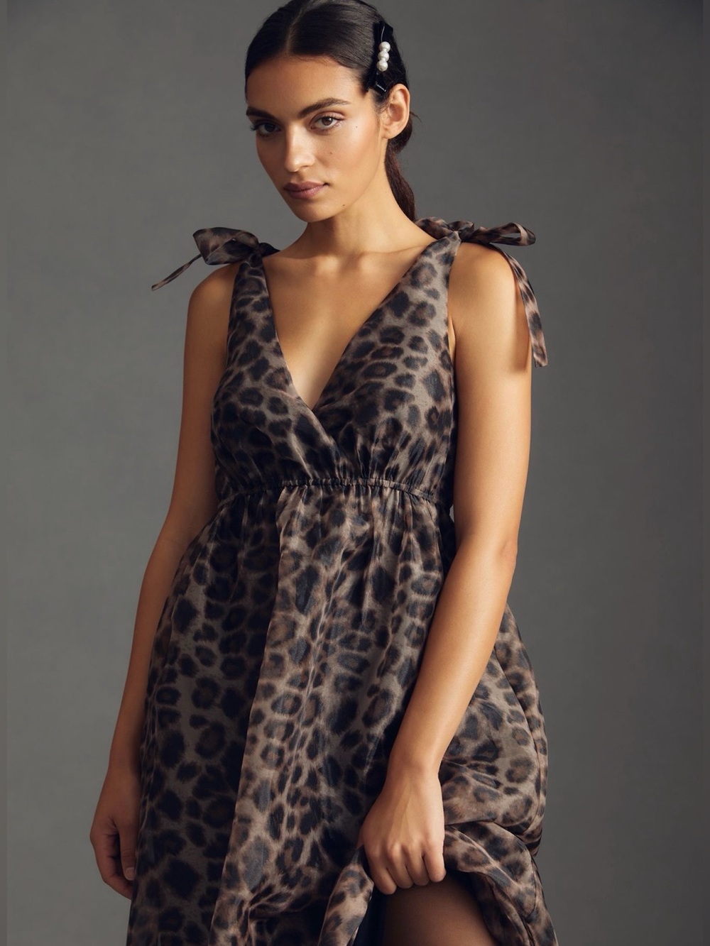 Anthropolgie-Daniel Rainn V-Neck Organza Dress, size M